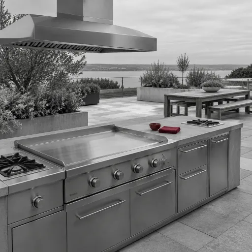 Plancha gaz en inox : l’alliée design des cuisines outdoor d’exception