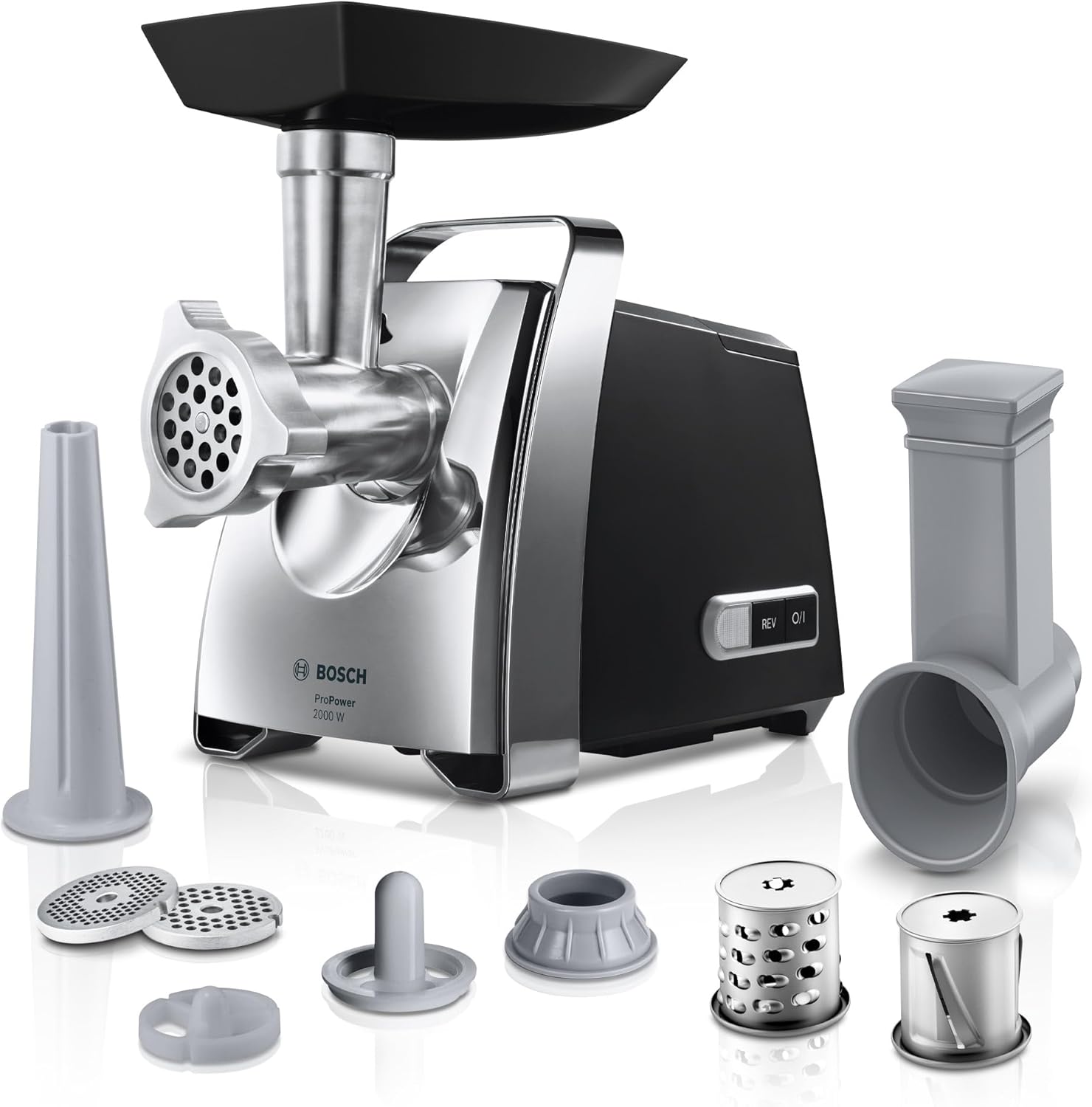 Bosch MSM66155 ErgoMixx Mixeur-Plongeant - Mixeur à main 750 W- Système anti-éclaboussures - Poignée ergonomique, Blanc/Gris 700W