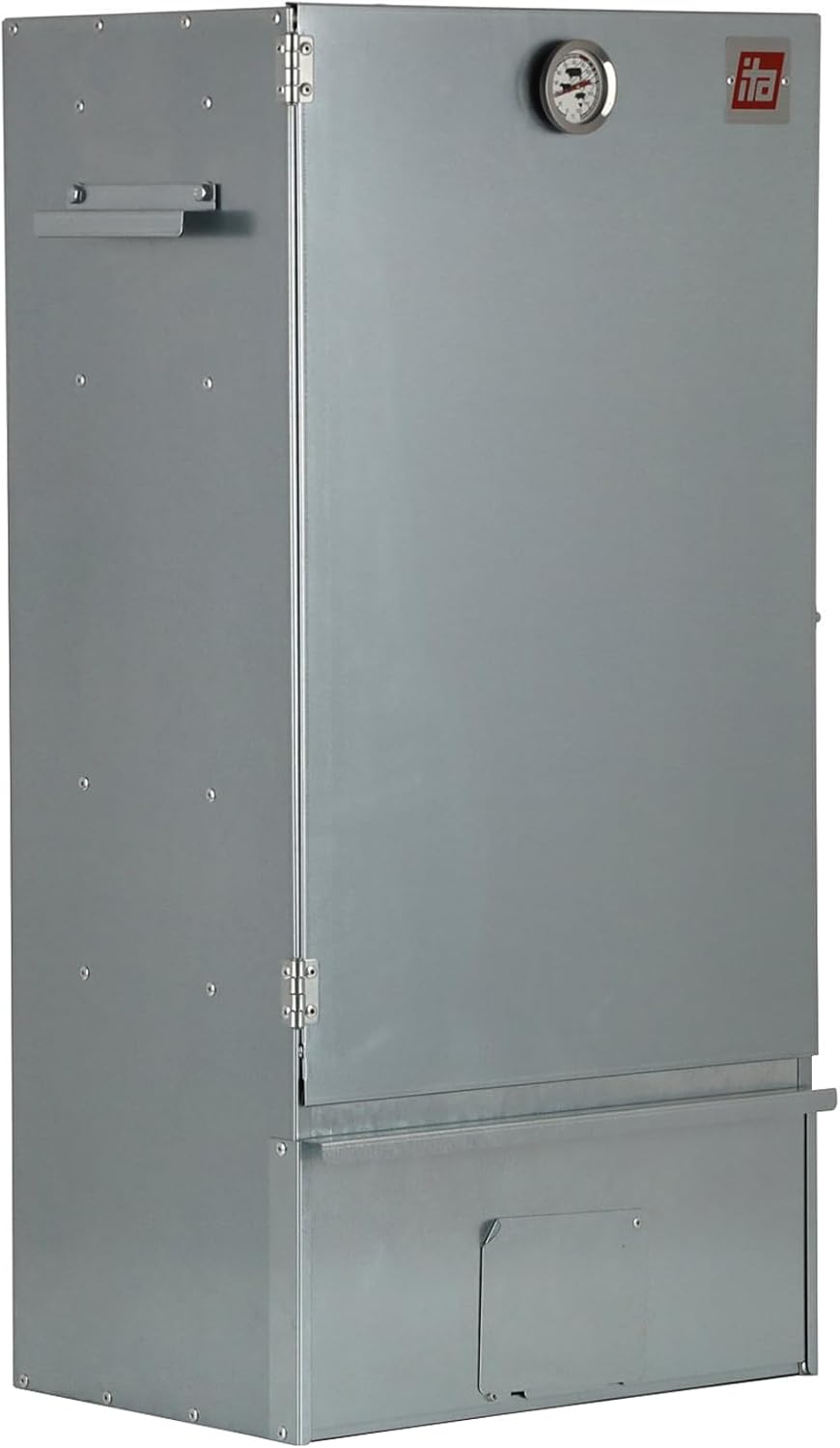 ITA Fumoir 7005 81x28x40 cm en Acier Inoxydable - Armoire de Fumage Premium avec Thermomètre & Accessoires - Résistant à la Corrosion, Durable - Fumoir pour Viande, Poisson, Fromage Smoker