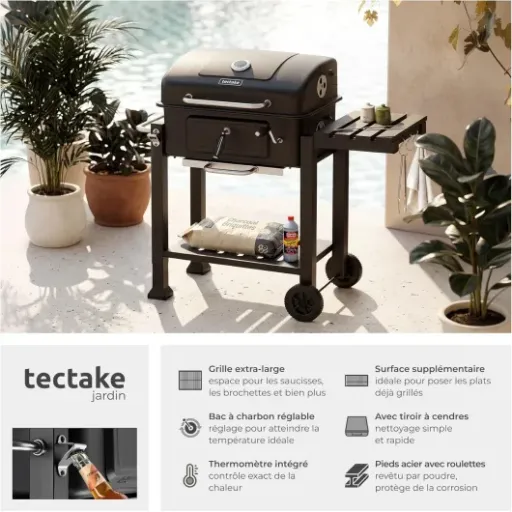 Test tectake Florian : un barbecue charbon complet qui fait le job pour les grillades en famille