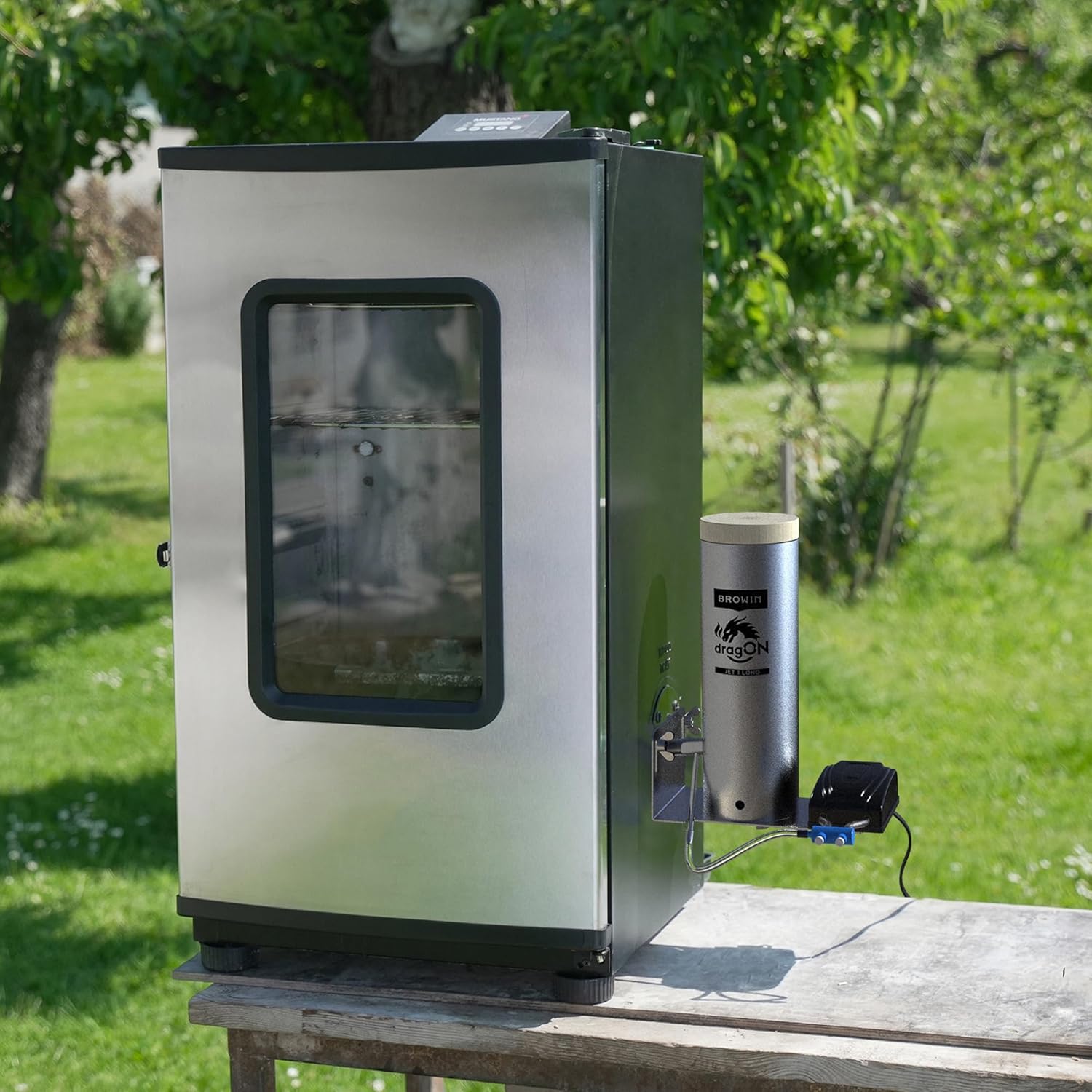 Browin Générateur de fumée Dragon Jet 1 avec pompe 330143 - Générateur de fumée froide en acier inoxydable - Pour tous les fumoirs - Buse innovante - Un plaisir de fumer parfait pour des expériences