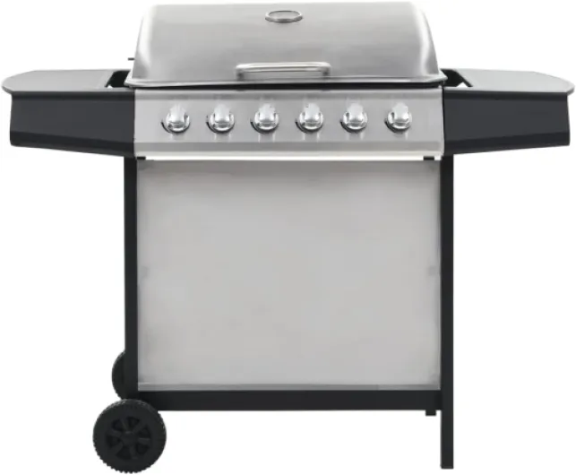 Solivagant Barbecue au gaz avec 6 Zones de Cuisson INOX Argenté,(19.88 KG)