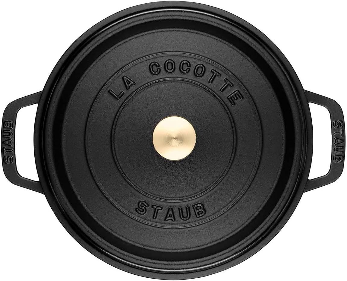Cocotte En Fonte, Ronde, Ã˜ 30 Cm, 8,35 L, Noir Mat 30 cm, 8,35 L Noir