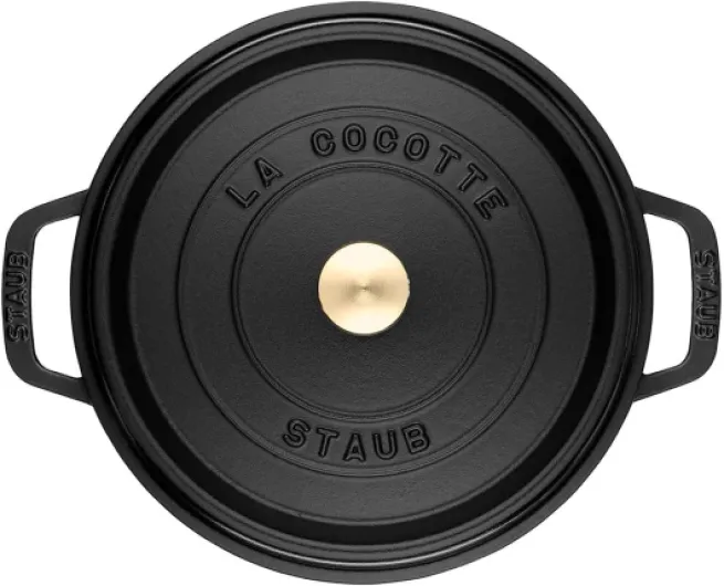 Cocotte En Fonte, Ronde, Ã˜ 30 Cm, 8,35 L, Noir Mat 30 cm, 8,35 L Noir