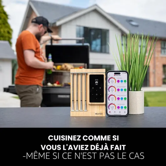Pro XL - Thermomètre WiFi intelligent à 4 sondes - BBQ, four, fumoir, friteuse à air chaud, friteuse