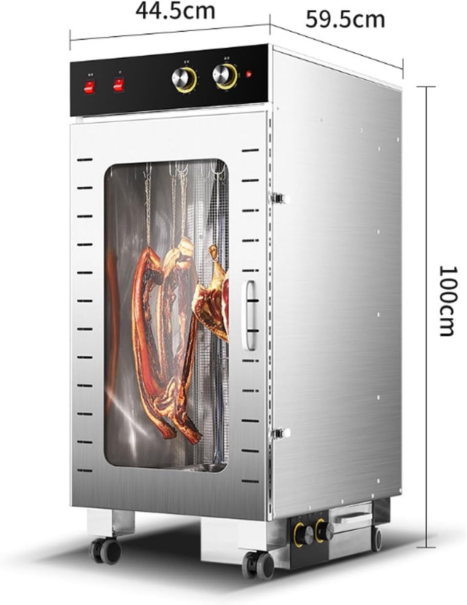 Armoire de séchage for charcuterie domestique/commerciale, déshydrateur alimentaire en acier inoxydable for biltong, viande, légumes et fruits.(80 Catties Per Time)