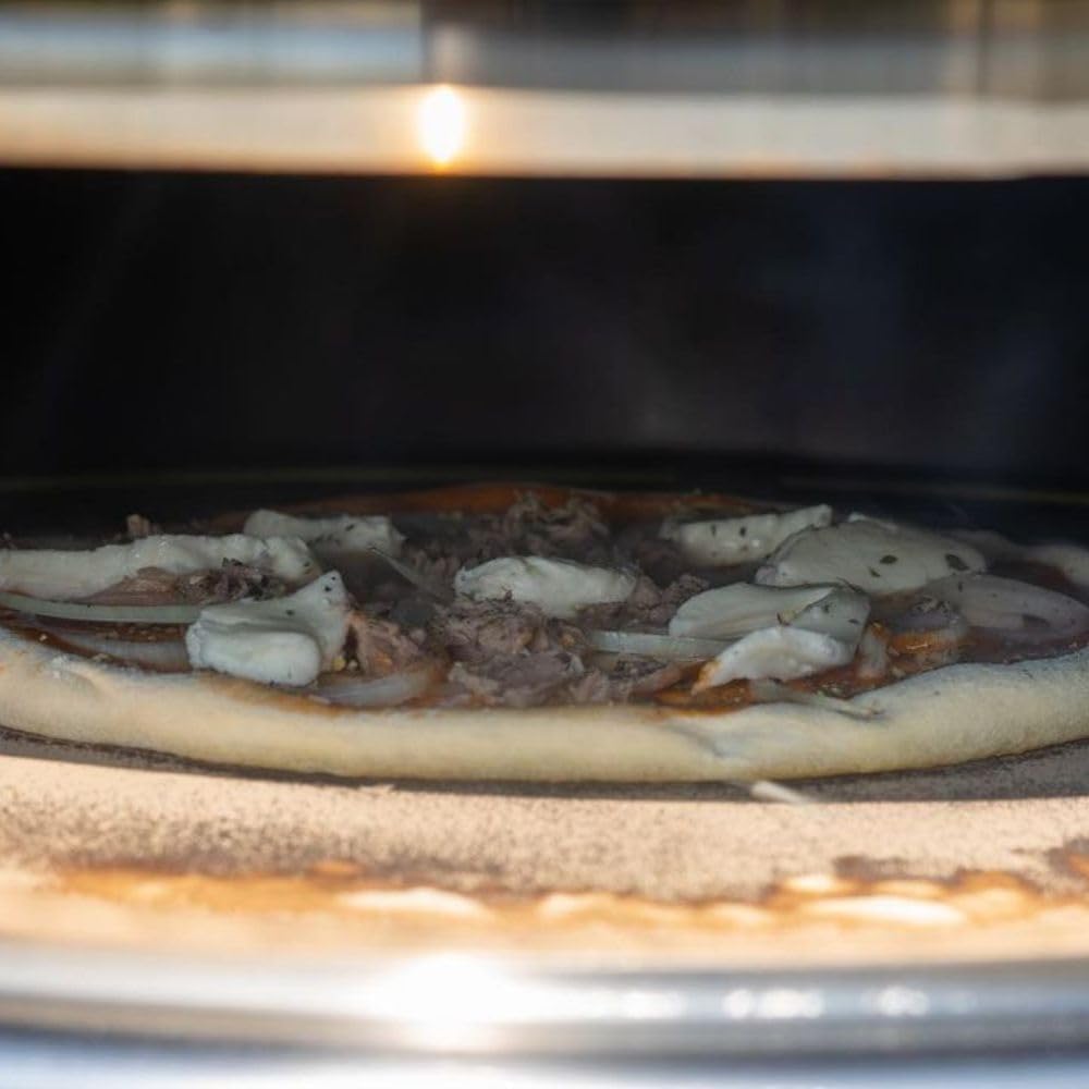 BBQ-Toro Four à pizza pour barbecue boule de 57 cm de diamètre - Acier inoxydable - Avec pierre à pizza, pelle et thermomètre