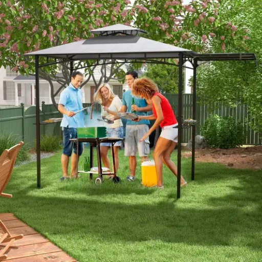 Test COSTWAY Tonnelle de Barbecue 318 x 153 cm : l’abri qui fait le job pour griller peinard
