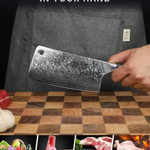 Test SANMUZUO Damas Feuille de Boucher : un joli couperet chinois qui coupe vraiment (mais pas parfait)