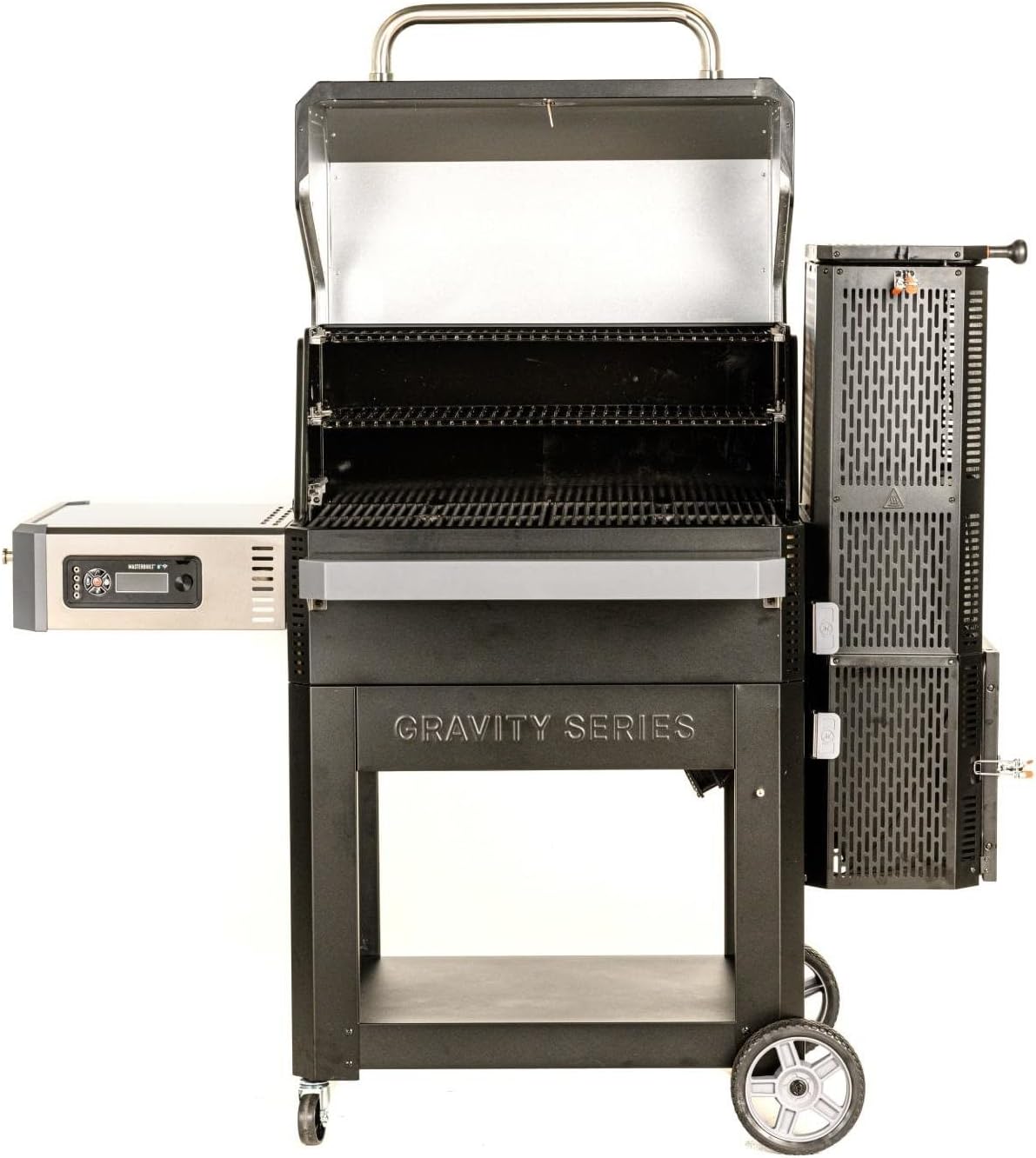 MB20041320 Gravity Series 1050 Barbecue à Charbon numérique d'extérieur + Grill + fumoir, Portable, thermomètre intégré Noir