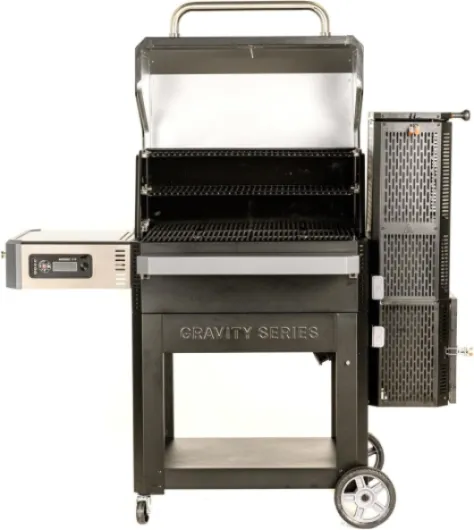 MB20041320 Gravity Series 1050 Barbecue à Charbon numérique d'extérieur + Grill + fumoir, Portable, thermomètre intégré Noir