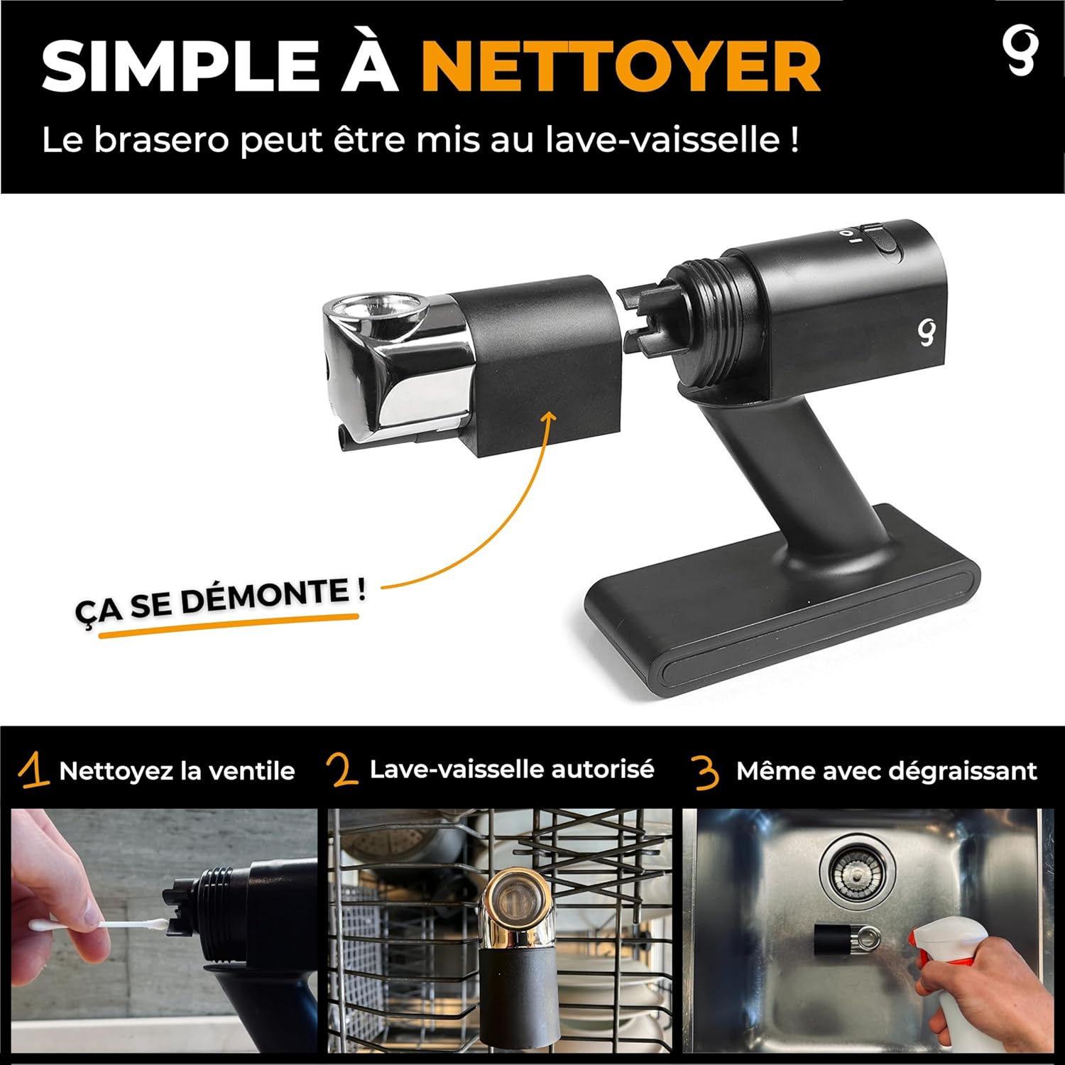 Fumus – Fumoir de Cuisine à Froid – 5 Saveurs de Bois Incluses – Fumoir Viande et Poisson 2 Vitesses – Cocktail Smoker Whisky avec Disque + Livre de Recettes Numérique Noir Mat