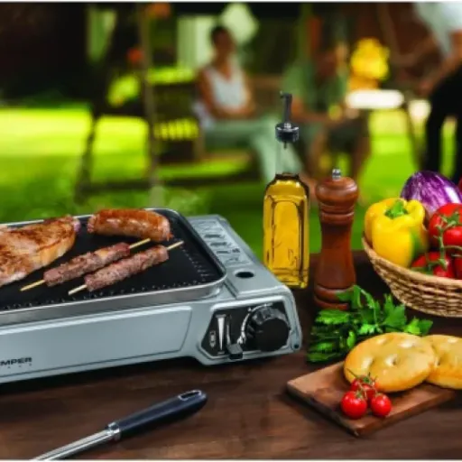 Test KEMPER Plancha gaz portable 2300W : la petite plancha qui tient dans une valise
