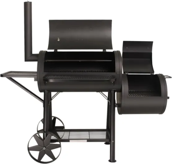TAINO® Professionnel XXL 90 kg 110kg Fumoir wahlweise en kit avec Accessoires BBQ Barbecue à Charbon de Bois Barbecue cheminée 3,5 mm Acier de qualité Professionnelle 90 Kg