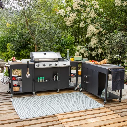 Cuisine d'angle d'extérieur Texas - 4+1 Brûleurs 17,2 KW