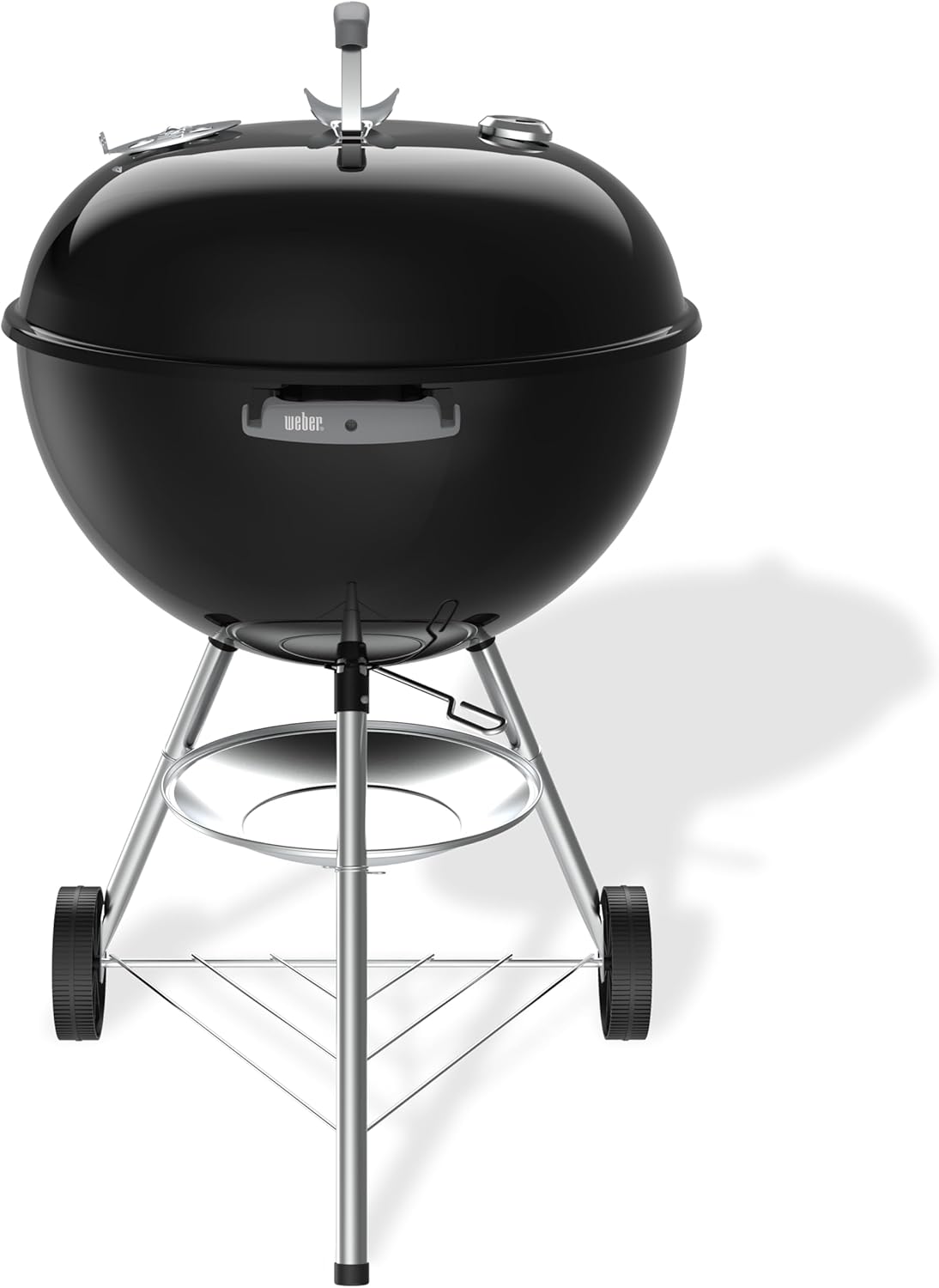 Original Kettle barbecue à charbon 57 cm, support et roues/BBQ classique, finition en acier émaillé résistant à la rouille, thermomètre, nettoyage One-Touch, surface de cuisson 2342 cm², noir Original 2026 57cm