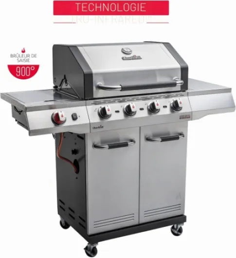 Char-Broil Advantage PRO S 4 - Barbecue à gaz à 4 Brûleurs, avec TRU-Infrared Technology et Brûleur Sear 900 °C Acier Inoxydable Advantage PRO S 4 - 30 mbar 4 Burners