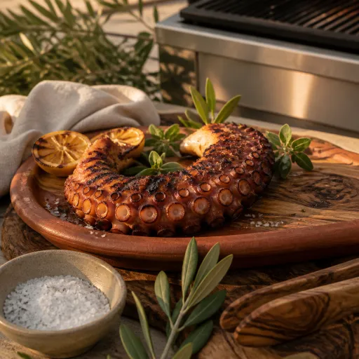 Poulpe grillé au barbecue : l’art du tentacule de luxe en cuisine outdoor