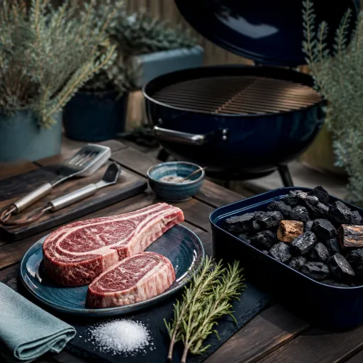 Grill bbq grill haut de gamme : l’art du barbecue charbon premium sur jardin terrasse