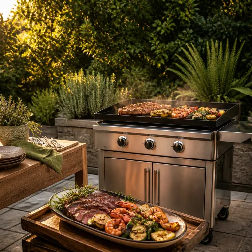 Plancha gaz sur chariot : l’alliée élégante de la cuisine outdoor premium