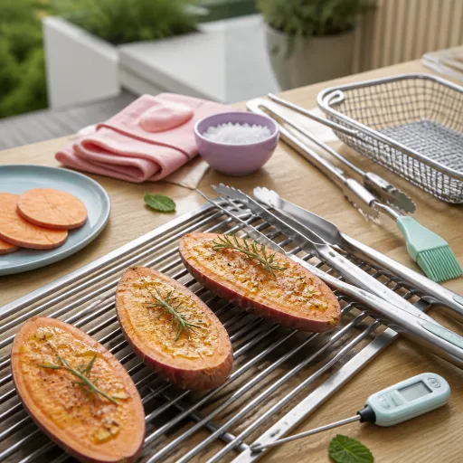 Griller les yams avec une grille premium : l’accessoire signature de votre cuisine outdoor