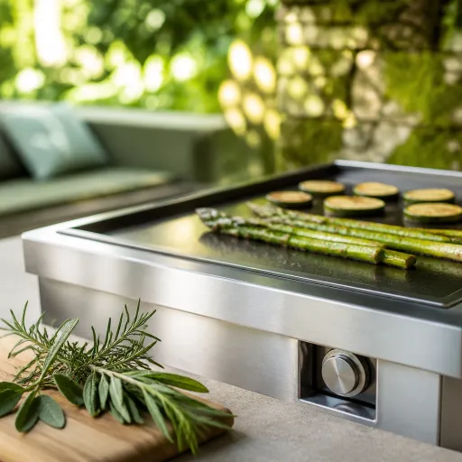 Plancha électrique en inox : l’atout signature d’une cuisine outdoor haut de gamme