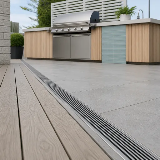 Grille de caniveau haut de gamme : la base invisible d’une cuisine outdoor d’exception