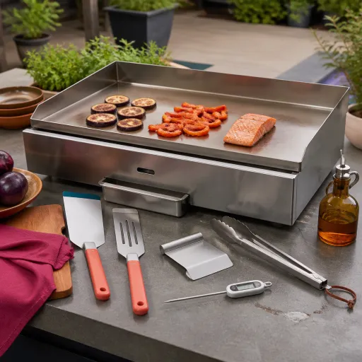 Plancha professionnelle haut de gamme : l’alliée signature de votre cuisine outdoor