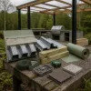 Plancher collaborant pour cuisine outdoor : la base invisible d’un abri barbecue d’exception